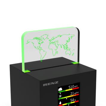 Masurator calitatea aerului „Air2Color PRO“cu indicator CO2