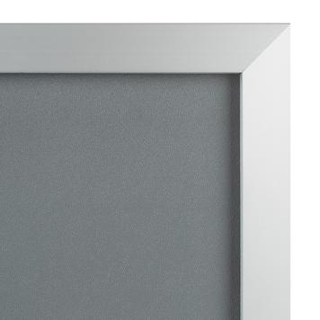 Rama click ''Straight'', profil 32 mm, argintiu anodizat