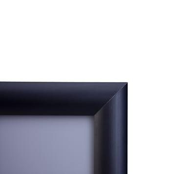Rama click, profil 25 mm, negru anodizat, colturi drepte