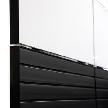Stand de expoziție FlexiSlot "Style-Black" Stand de colț 2.850 x 2.800 mm